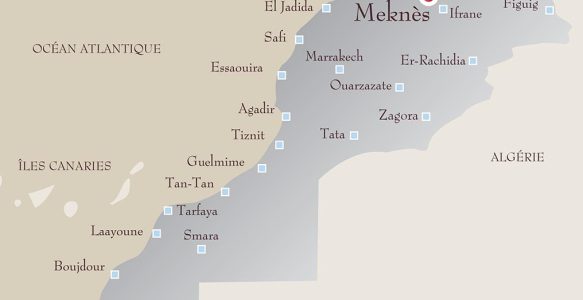 Carte du Maroc + Météo